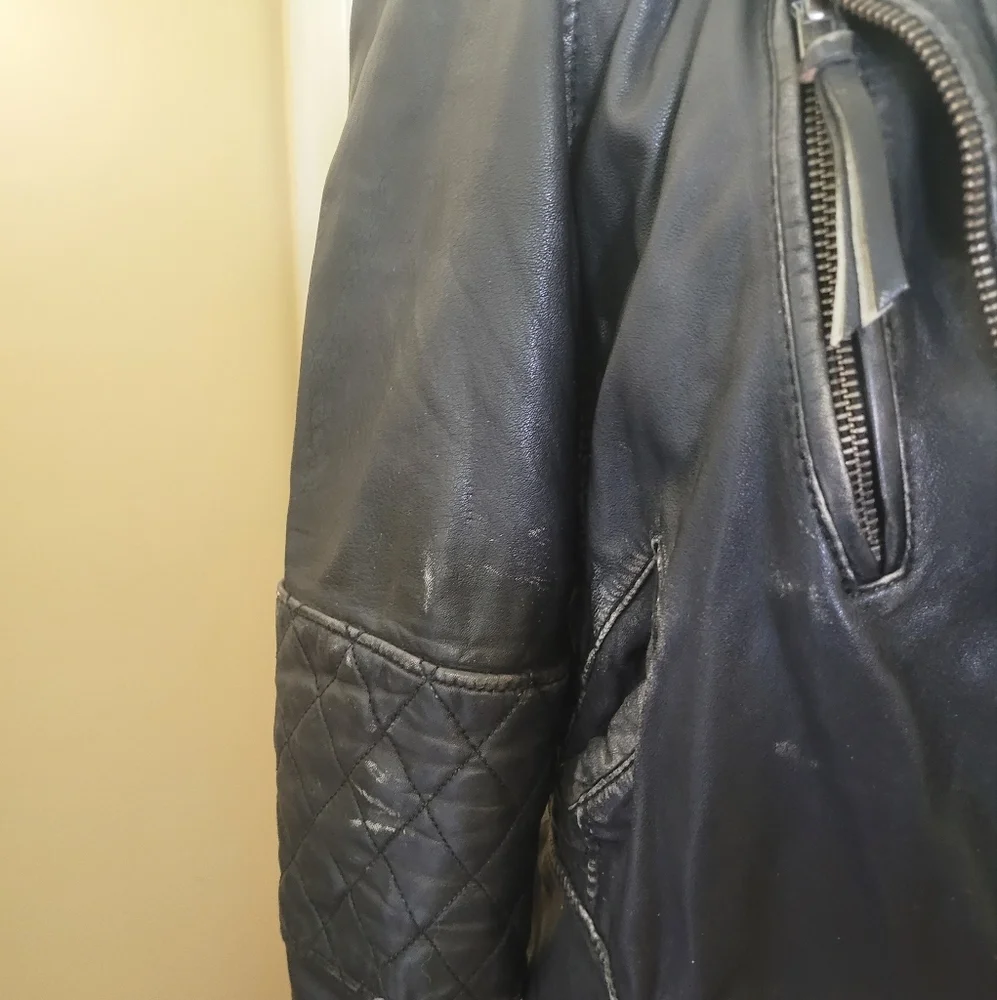 Nicole by Nicole Miller Black Leather Jacket - Picture 4 of 7